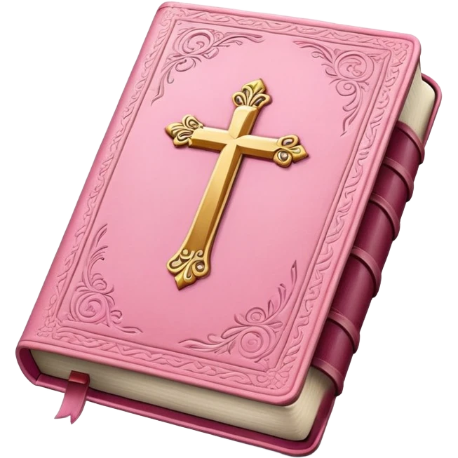 a pink bible emoji