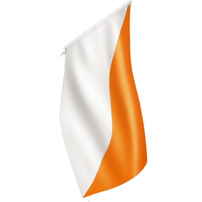 Orange and white flag emoji