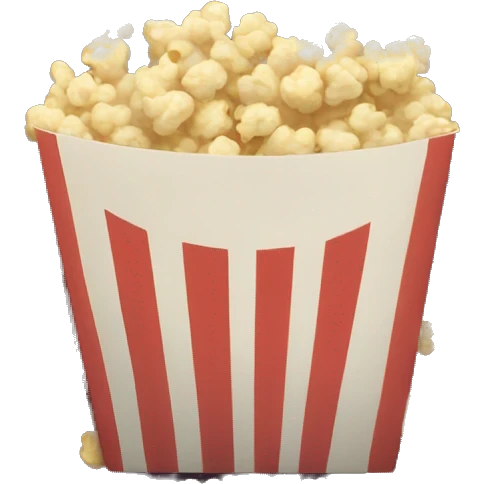 Film clip with popcorn  emoji