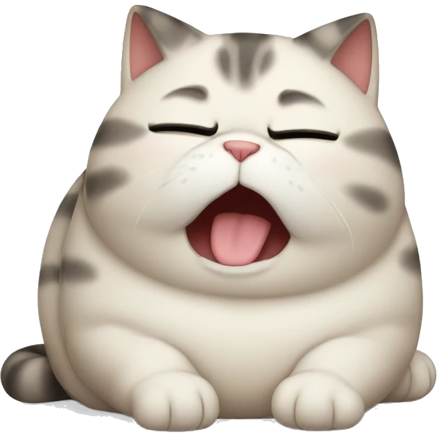 chubby cat crying emoji