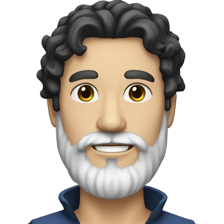 white-skinned man with black wavy hair and black beard emoji