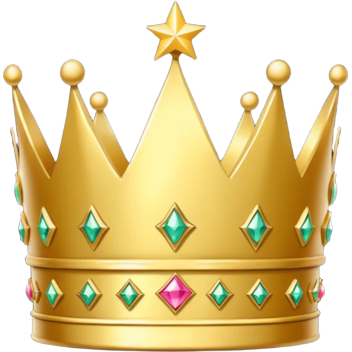 shiny crown with stars emoji