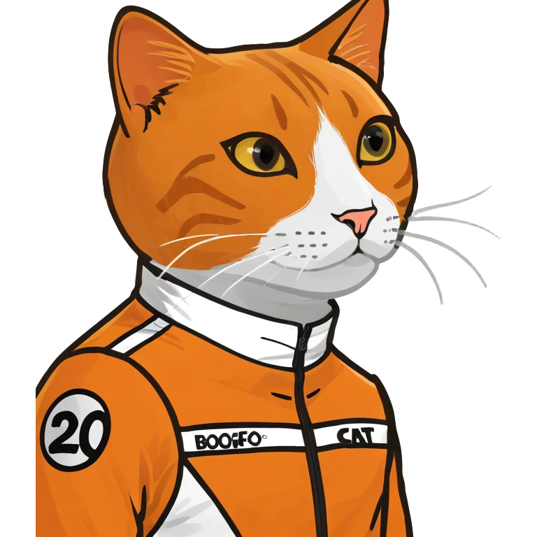 Hello kitty orange race suit emoji