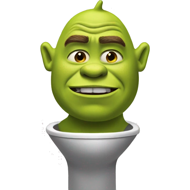 Shrek on the toilet emoji