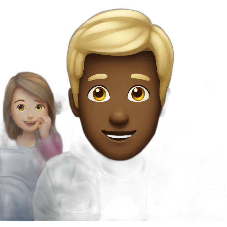 people happy to take the train emoji