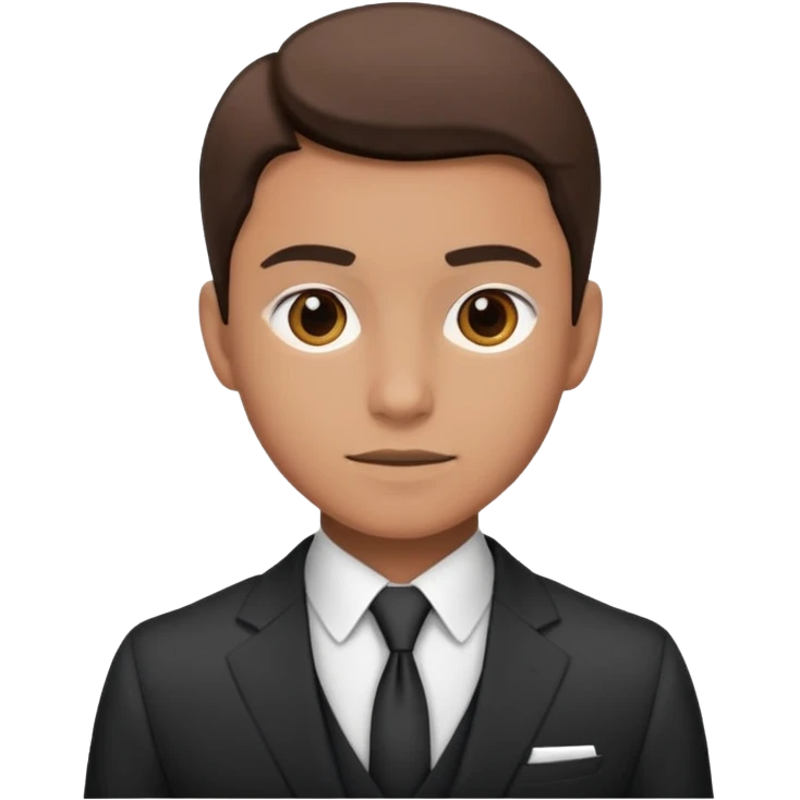 a liittle tired and frustrated entepreneur (only his face). with suit and only a little bit emotional face. young entepreneurs with various suits, but in classic colours. various hair. one person per one emoji. give me a few options. not so tired, more like normal face. not too irritated. emoji