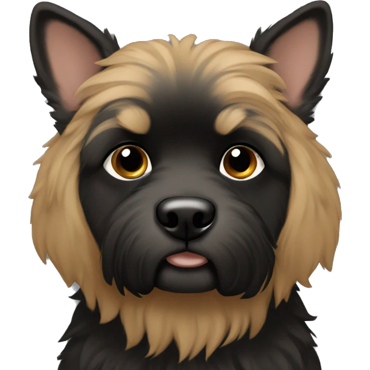 Black york with light brown Muzzle and paws emoji