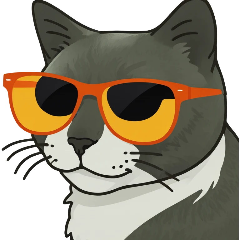 Cat with sunglasses emoji