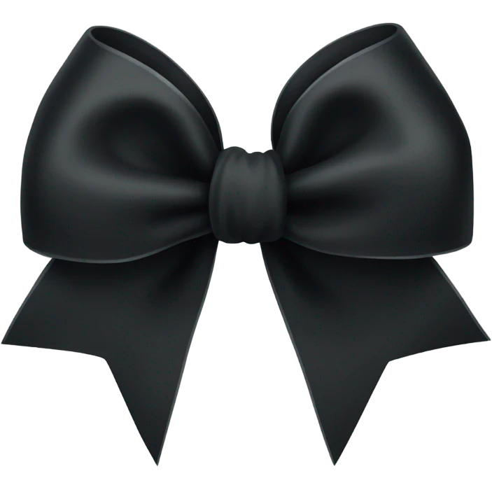 A black bow  emoji