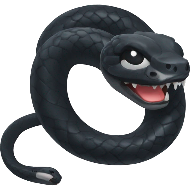 cute black snake angry emoji