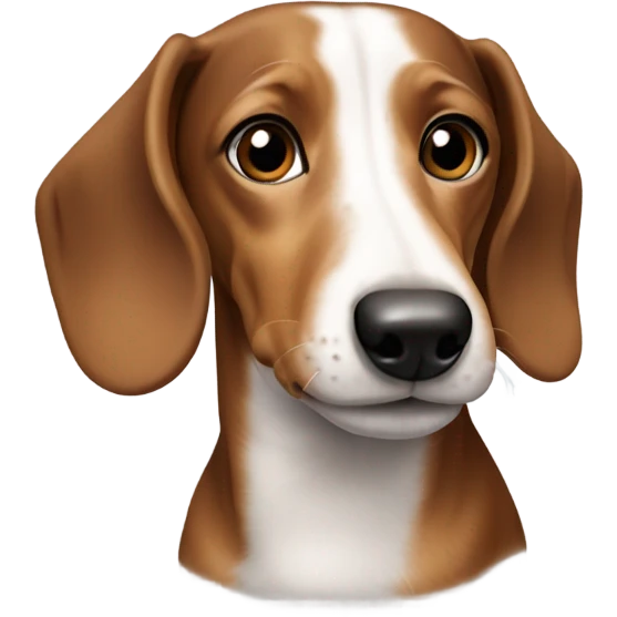 dachshund white and brown emoji