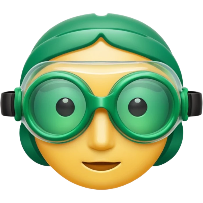 green swim goggles emoji