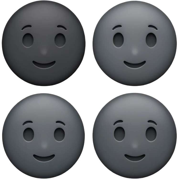 3d dark grey circle emoji