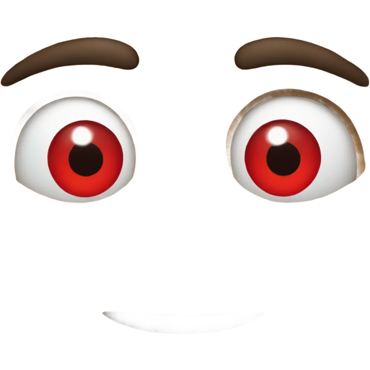 Red eyes emoji