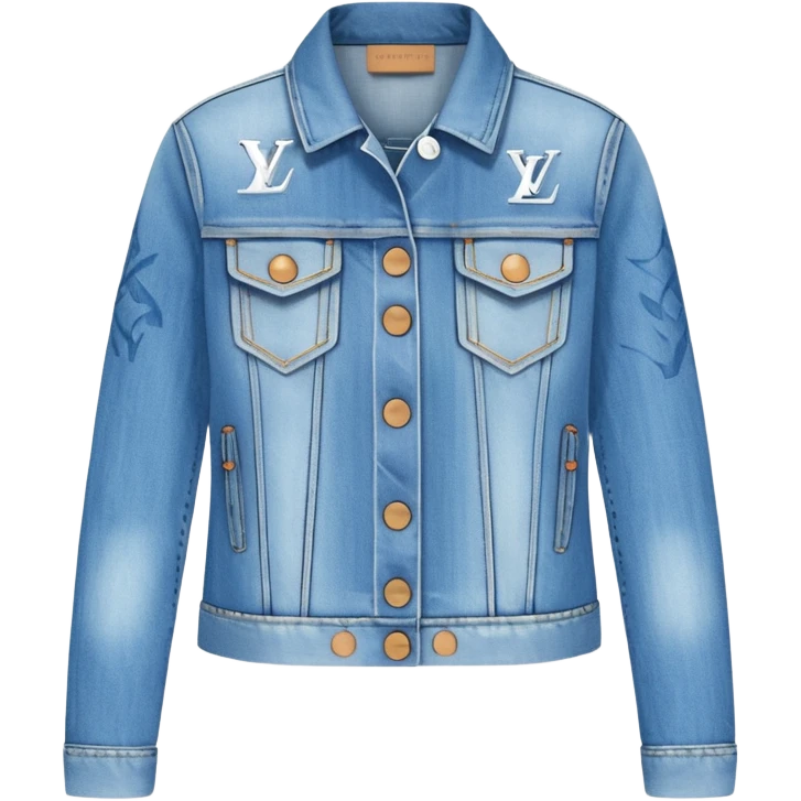 Louis Vuitton, womens denim jacket, isolated  emoji