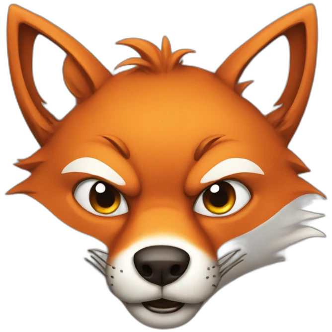 Mad fox emoji