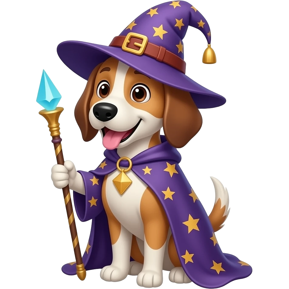 Dog wizard emoji