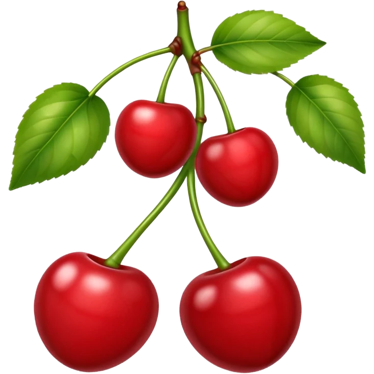two cherries connecting together emoji