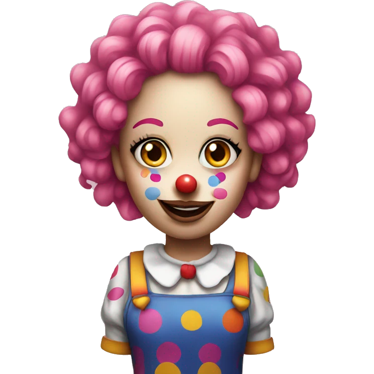 Female Clown wit pink hair emoji