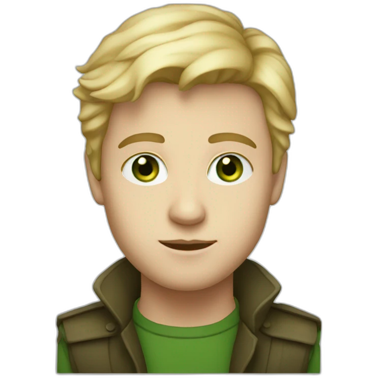 Young-british-male-historian-with-blonde-hair-and-green-eyes emoji
