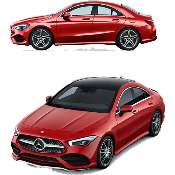 Mercedes cla 2022  красный red  emoji