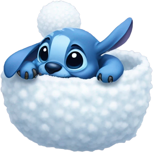 Stitch with snowball emoji