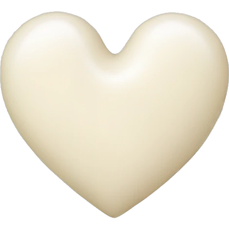 Milk-colored heart emoji