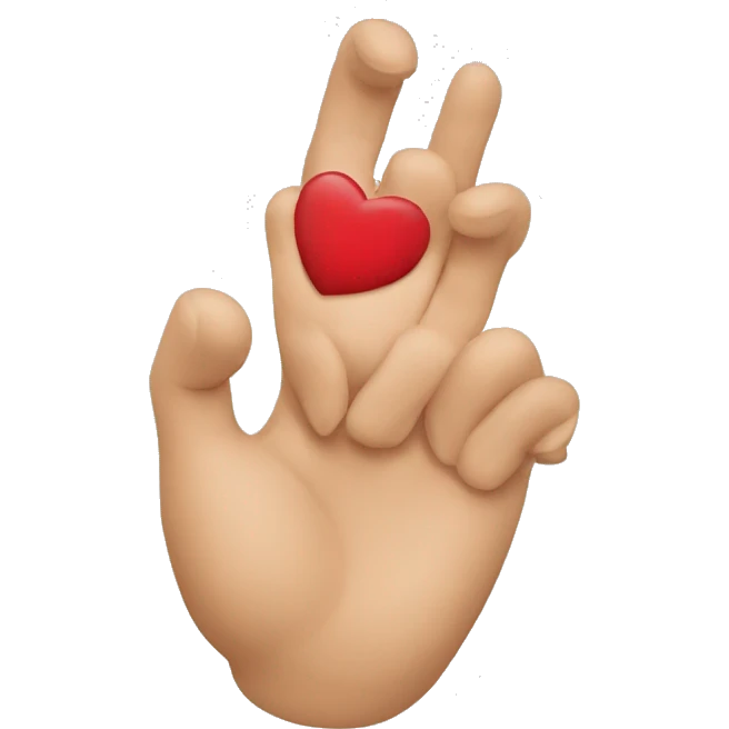 Coeur avec les doigts  emoji