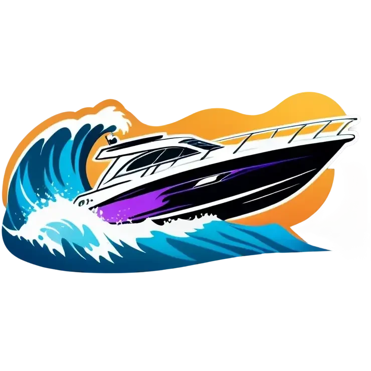sport boat over wave emoji