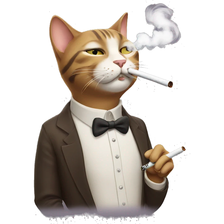Cat smoking emoji