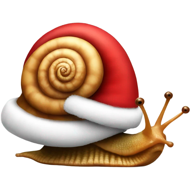 snail with santa hat emoji