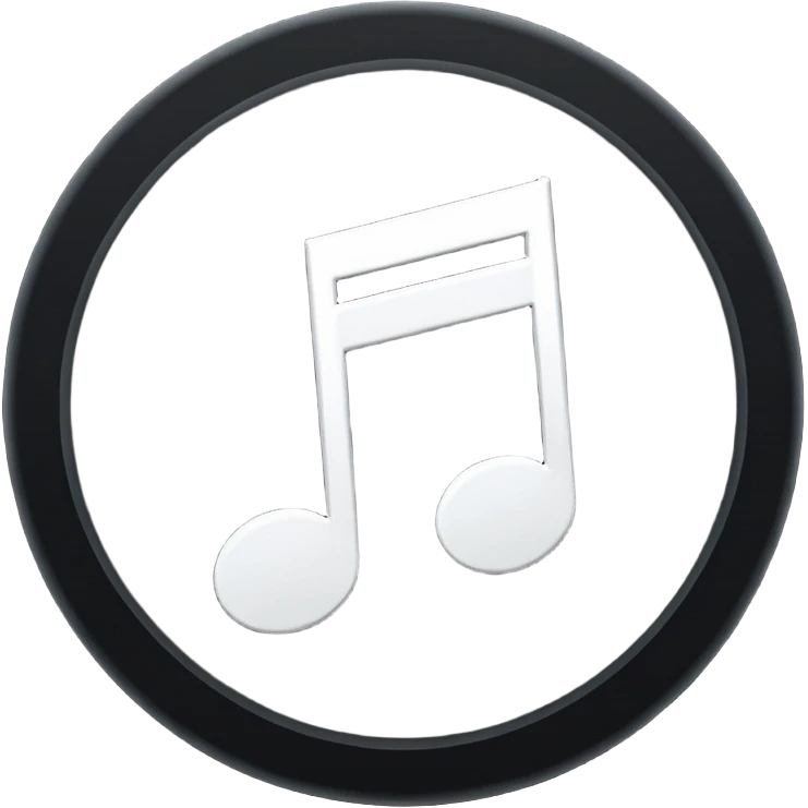 Make a music emoji ♪ in dark circle  emoji