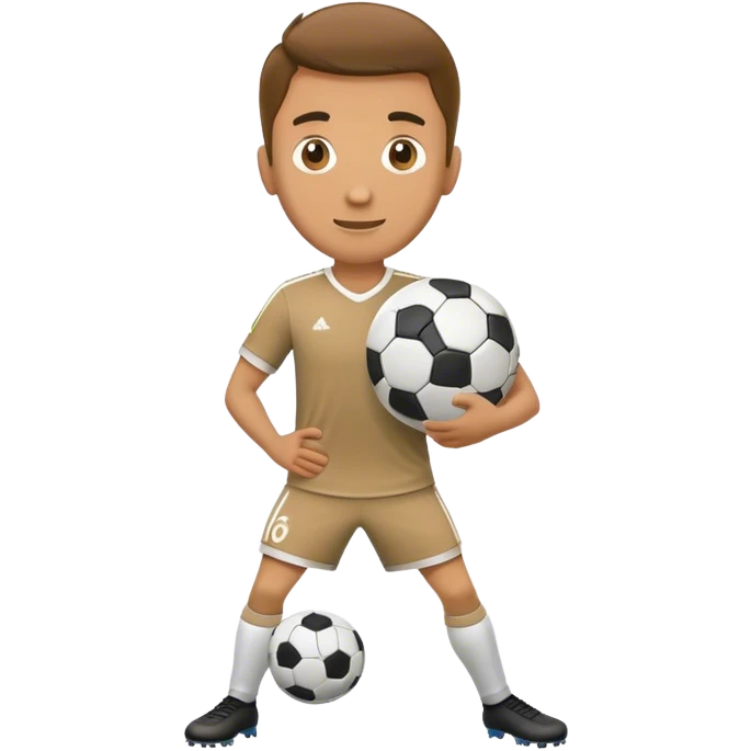 Man holding soccer ball emoji