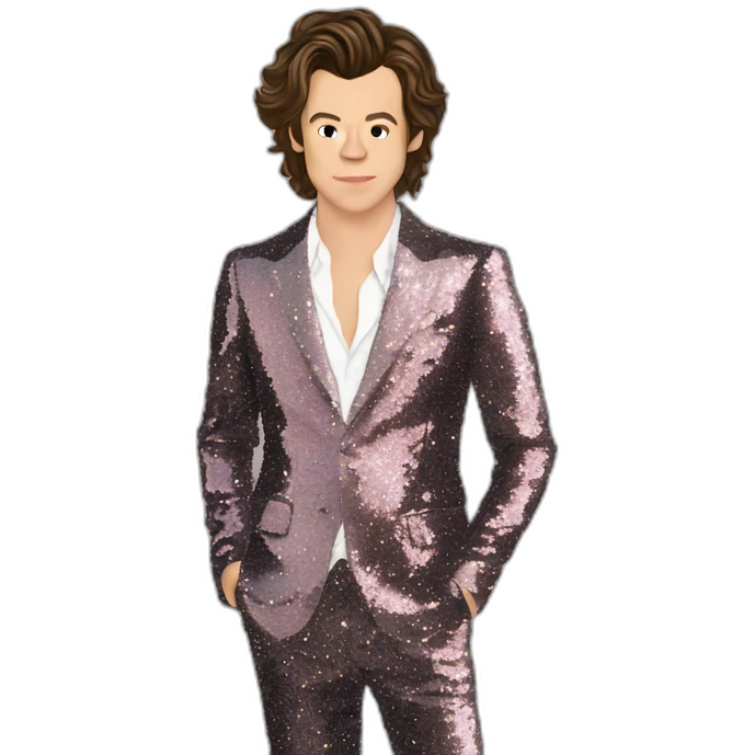harry styles in a glitter suit emoji
