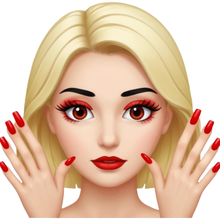 nails and lashes meme emoji