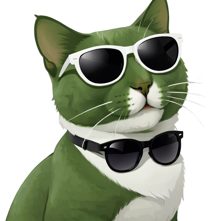 Cat with sunglasses emoji