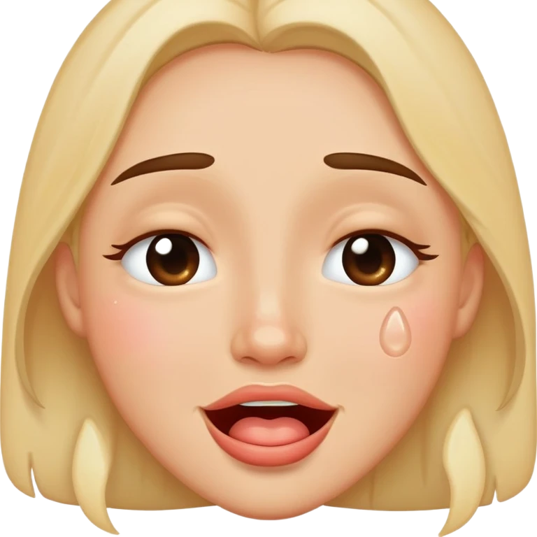 happy tears with a kissy face  emoji