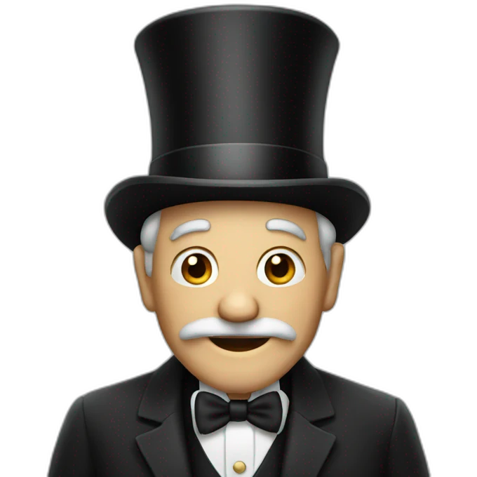 old man in top hat emoji
