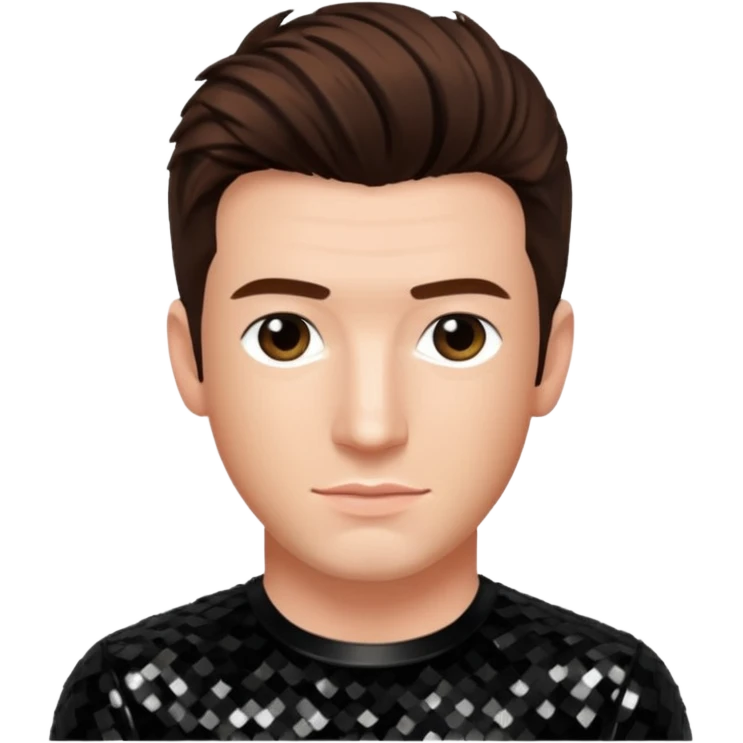 JC Chasez from 'N Sync with brown hair, black sequin outfit emoji