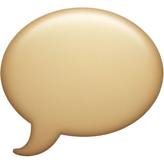 Beige speech bubble  emoji
