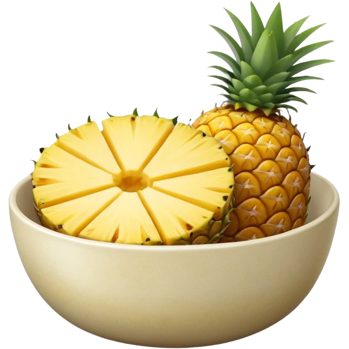 Pineapple slice in a bowl  emoji