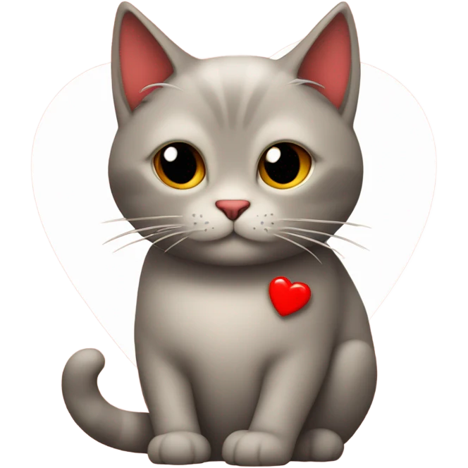 Cat with heart emoji