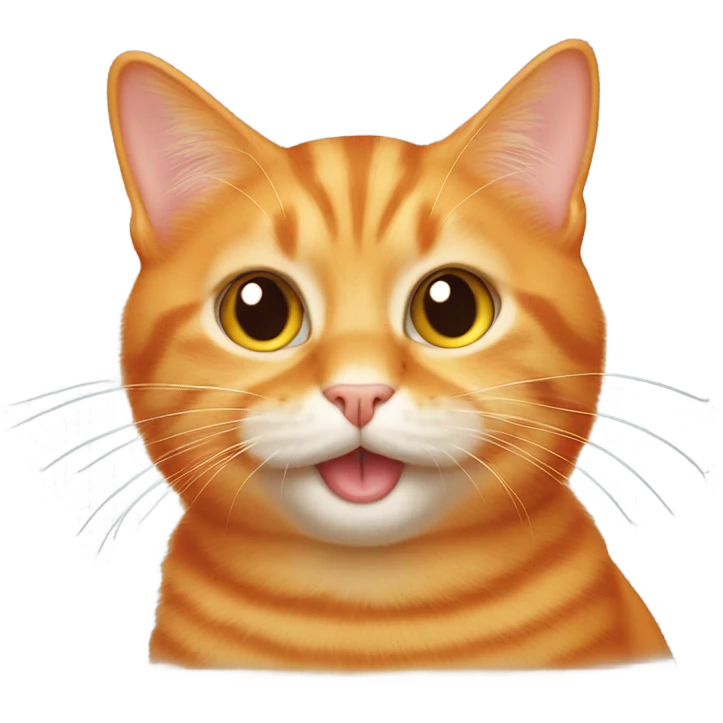 orange cat poking cheeks emoji