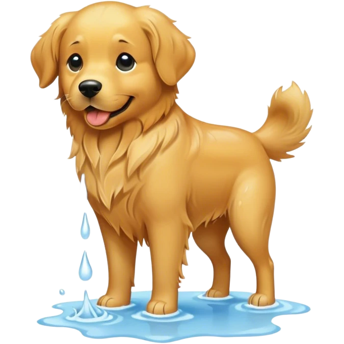 Dog peeing emoji