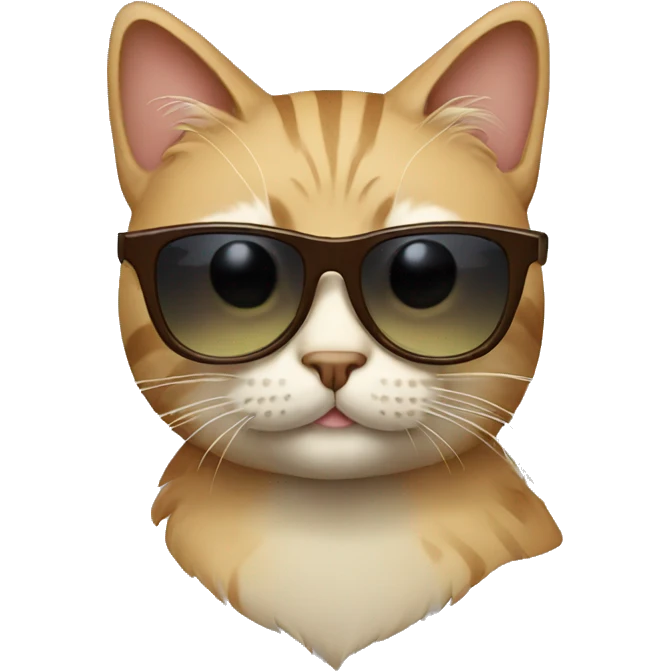 Cat with sunglasses emoji