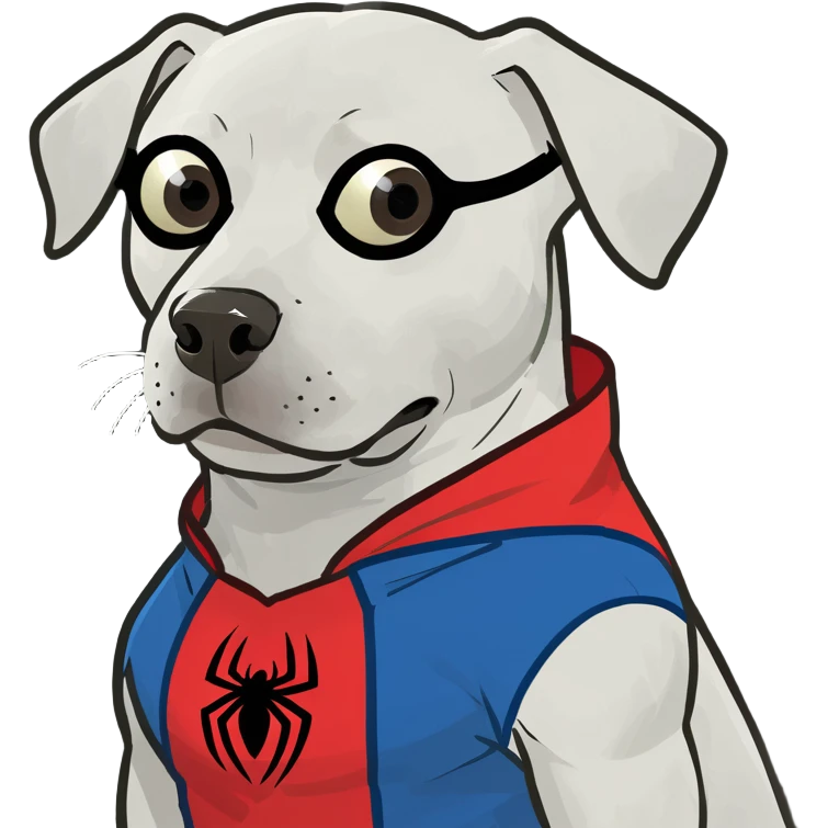 Spider man dog emoji