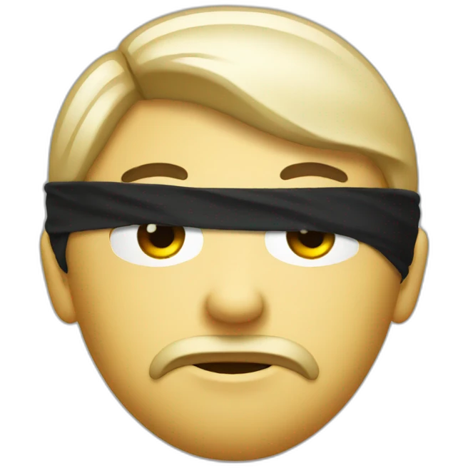 pensive face with black eyepatch emoji