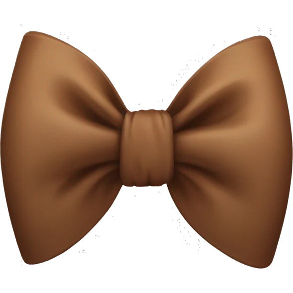 aesthetic brown bow emoji