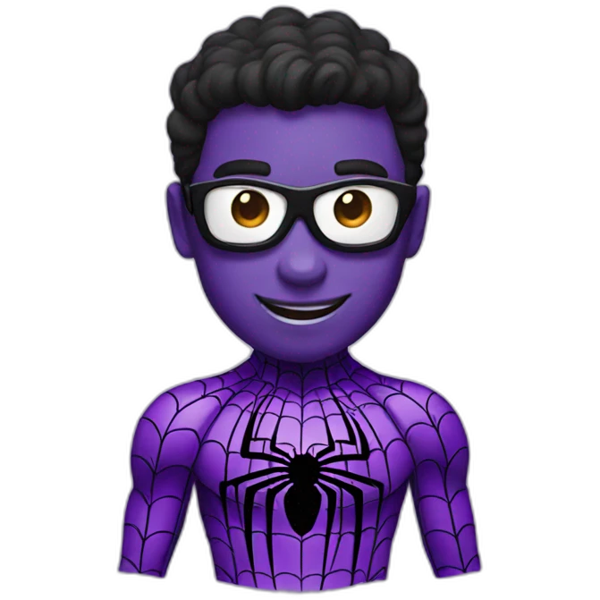 purple spiderman emoji