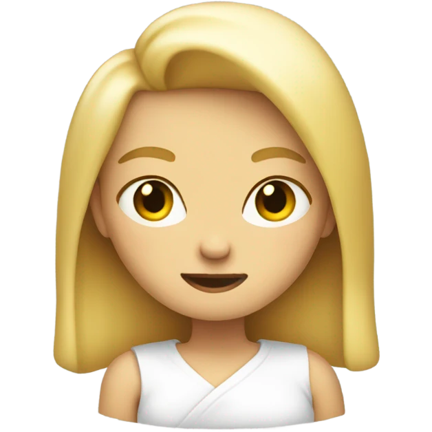 Blonde girl shrug emoji winking emoji